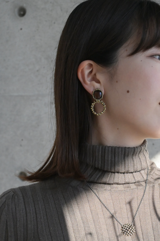 ダニエラデマルキ/Daniela de Marchi<br>La Voce Collection<br>ピアス（Pierces）［OR1406 OBR スモーキークォーツ］