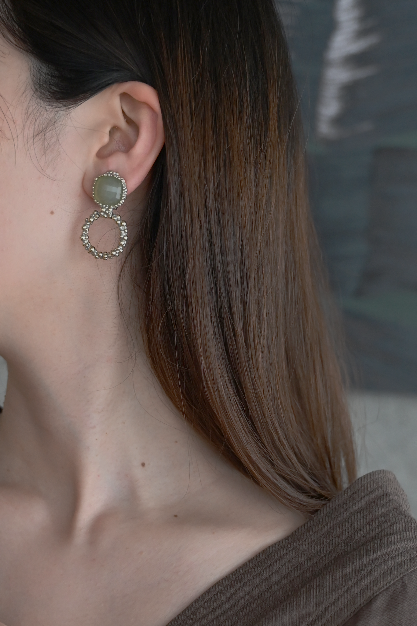 ダニエラデマルキ/Daniela de Marchi<br>La Voce Collection<br>イヤリング（Earrings）［OR1406 OAG ニュージェイド］
