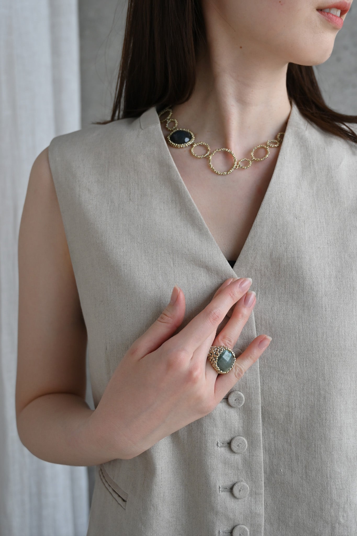 ダニエラデマルキ/Daniela de Marchi<br>Contaminazioni Collection<br>ネックレス（Necklace）［CL5465 OAG ラブラドライト］