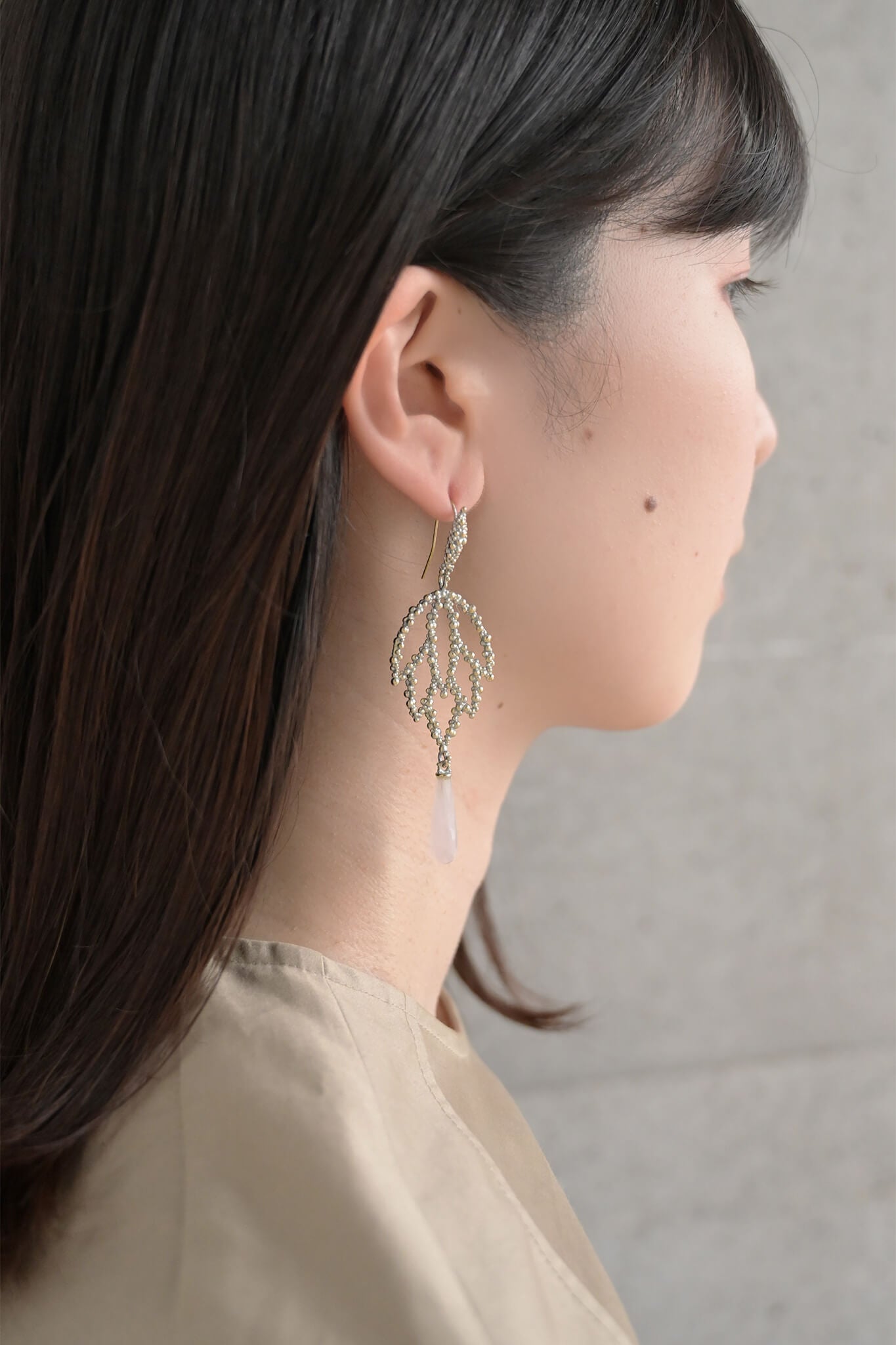 ダニエラデマルキ/Daniela de Marchi<br>Jungle Collection<br> ピアス（Pierces）［OR1418 OAG ローズクォーツ］