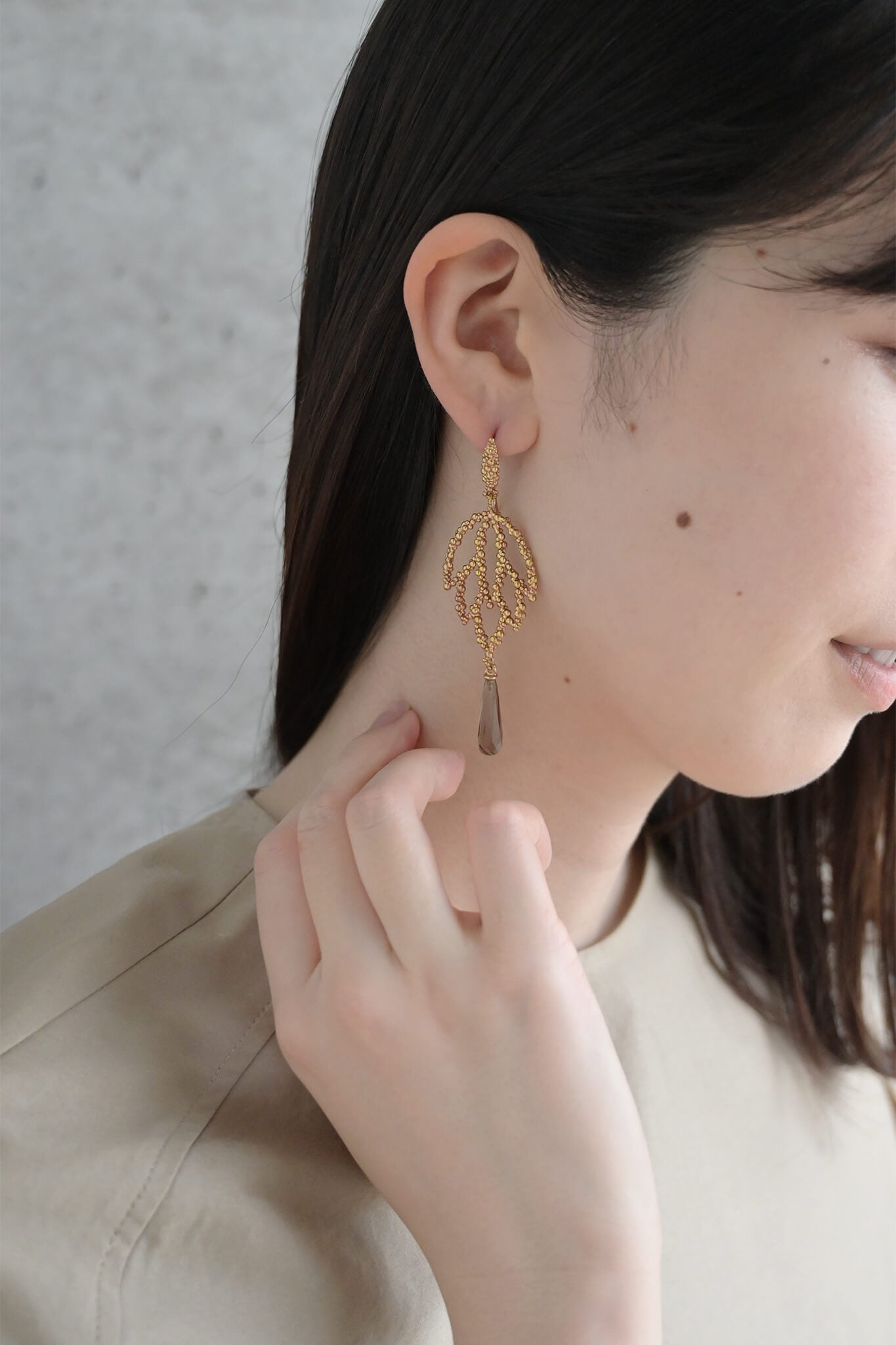 ダニエラデマルキ/Daniela de Marchi, Jungle Collection, ピアス（Pierces）［OR1418 ORA  スモーキークォーツ］