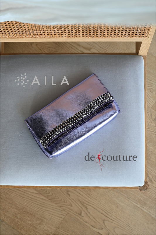 【オーダー】デ・クチュール/de Couture<br>クラッチバッグ <br> Metallic Lavender