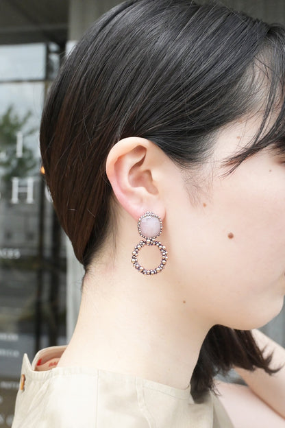 ダニエラデマルキ/Daniela de Marchi<br>La Voce Collection<br>イヤリング（Earrings）［OR1406 OVI ローズクォーツ］