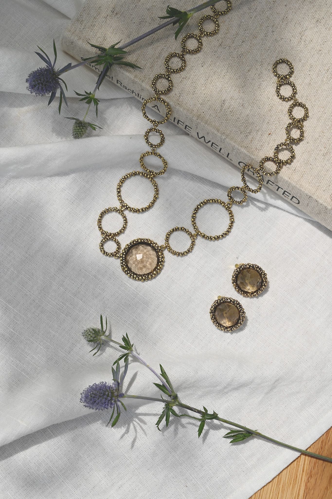 ダニエラデマルキ / Daniela de Marchi <br>Contaminazion Collection<br> イヤリング（Earrings）［OR1224 OBR スモーキークオーツ］